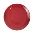 Reactive glazed stoneware dinner set in Claret-red